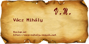 Vácz Mihály névjegykártya