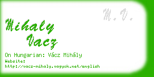 mihaly vacz business card